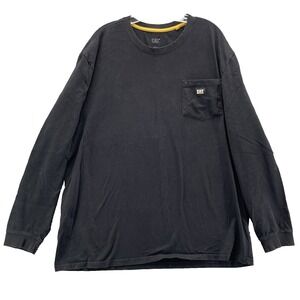 Caterpilar CAT Pocket T-Shirt Mens XXL Black Workwear Safety Gorpcore Streetwear